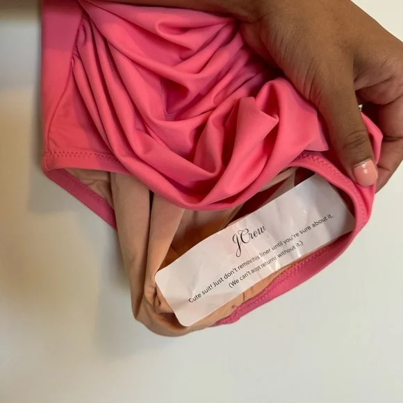 NWOT J.Crew Ruched V-Neck One Piece Swimsuit - Picture 8 of 10